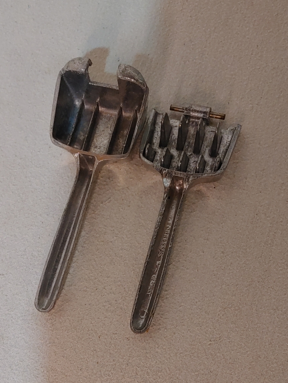 Hand Held Ice Crusher - Silver Metal Kitchen Tool
